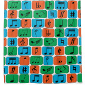 Helle Farbnuancen - Musikanweisungen Duschvorhang (Vorderseite)