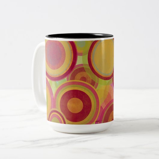 Helle Farbringe Zweifarbige Tasse (Vorderseite Links)