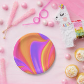 Helle Farbschwirre Pappteller (Party)