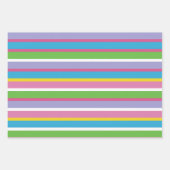 Helle Farbstreifen Moderner Spaß Angesagt zeitlos Geschenkpapier Set (Vorderseite)