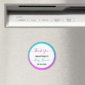 Helle Farbtupfer Blau Lila Danke Baby Dusche Magnet (In Situ (Geschirrspüler))