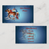 Helle Feder-Visitenkarte des Pferdn Visitenkarte (Vorne/Hinten)