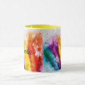 Helle Federn personalisierter Schleim Tasse (Zentrum)