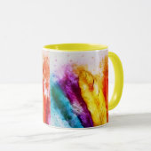 Helle Federn personalisierter Schleim Tasse (VorderseiteRechts)