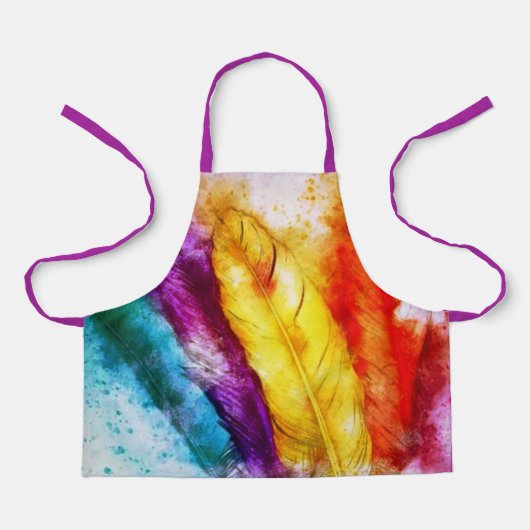 Helle Federn Schürze (Vorderseite)