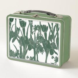 Helle Federodien, Tulpen Illustration. Metall Brotdose