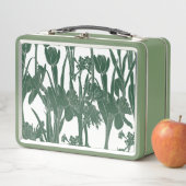 Helle Federodien, Tulpen Illustration. Metall Brotdose (Beispiel)