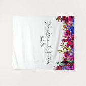 Helle, feine Farben Blumenrosa Lila Hintergrund Wandteppich (Vorderseite (Horizontal))