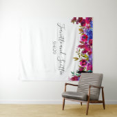 Helle, feine Farben Blumenrosa Lila Hintergrund Wandteppich (Beispiel (Horizontal))