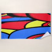 Helle, festliche Farbenpracht Strandtuch (Vorderseite)