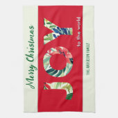 Helle festliche Freude an der Welt frohe Weihnacht Geschirrtuch (Vertikal)
