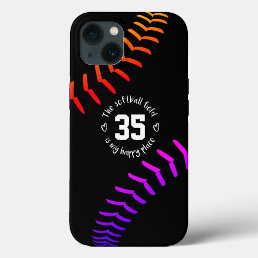 Helle, fette Softball-Feld mein glücklicher Platz Case-Mate iPhone Hülle (Rückseite)