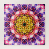 Helle Feuerwerks-Mandala Puzzle (Horizontal)