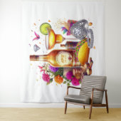 Helle Fiesta Floral Taco & Tequila Wedding Deco Wandteppich (Beispiel)