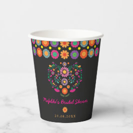 Helle Fiesta-Mexikanische Blumengestaltung Brautpa Pappbecher