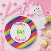 Helle Fiesta Streifen | Geburtstagspartei Pappteller (Party)