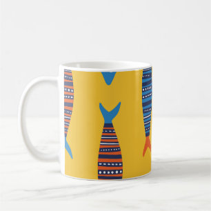 Helle Fische Unterwasser-Lebensillustration Kaffeetasse