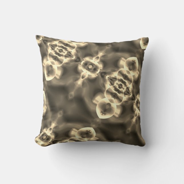 Helle Flecken und Formen in Beigetönen Kissen (Vorderseite)