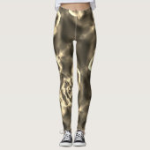 Helle Flecken und Formen in Beigetönen Leggings (Vorderseite)