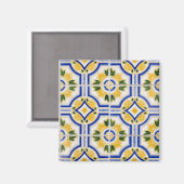 Helle Fliesenmuster, Portugal Magnet (Vorderseite/Rückseite)