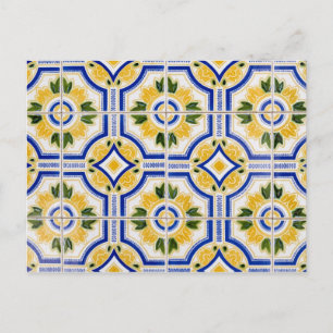 Helle Fliesenmuster, Portugal Postkarte