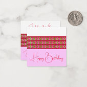 Helle Flora Miniatur Mitteilungskarte (Vorderseite/Rückseite Beispiel)