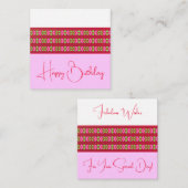 Helle Flora Miniatur Mitteilungskarte (Vorne/Hinten)