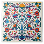 Helle Floral Azulejo Keramik Tile. Fliese (Vorderseite)