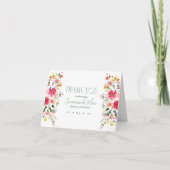 Helle Floral Dankeschön Karte | Farbige Dusche (Vorderseite)