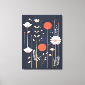 Helle, florale abstrakte Kunst Leinwanddruck (Vorderseite)