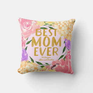 Helle, florale Beste Mama je Mütter Tag Kissen