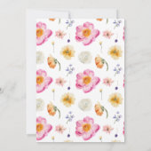 Helle, florale Botanische Moderne Elegante Hochzei Einladung (Rückseite)