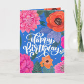 Helle florale Geburtstagskarte (Vorderseite)