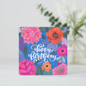 Helle florale Geburtstagskarte (Stehend Vorderseite)