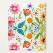 Helle Florale Personalisierung Planer (Rückseite)