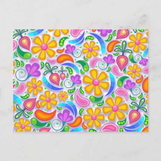 helle florale Postkarte (Vorderseite)