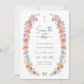Helle Florale Save The Date (Vorderseite)