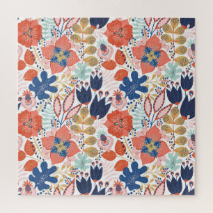 Helle florale Vintage: Skandinavischer Stil. Puzzle