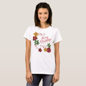 Helle florale Weihnachtswirt T-Shirt (Vorne ganz)
