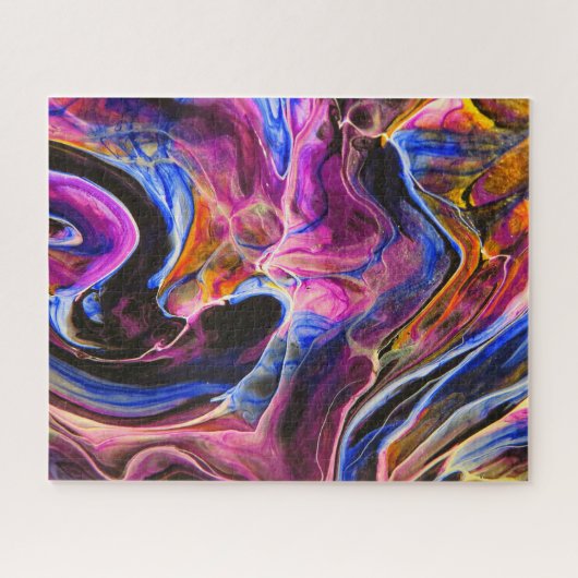 Helle, flüssige Waves Abstrakt Art Puzzle (Horizontal)