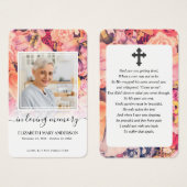 Helle Foto Beileid Beerdigung Gebetskarte (Vorne & Hinten)