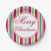 Helle Frohe Weihnachts-Dinner Party Papier Teller (Vorderseite)