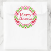 Helle frohe Weihnachtskleber Runder Aufkleber (Tasche)