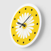Helle, fröhliche Blumenkochecke Große Wanduhr (Winkel)