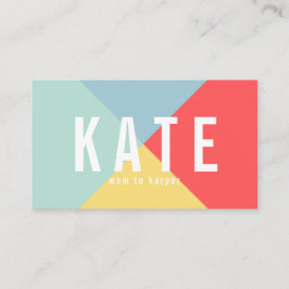 Helle fröhliche Colors Mommy Card Telefonnummerkarte