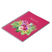 Helle, fröhliche Sonnenblumen & tropische Notizblock (Linke Seite)