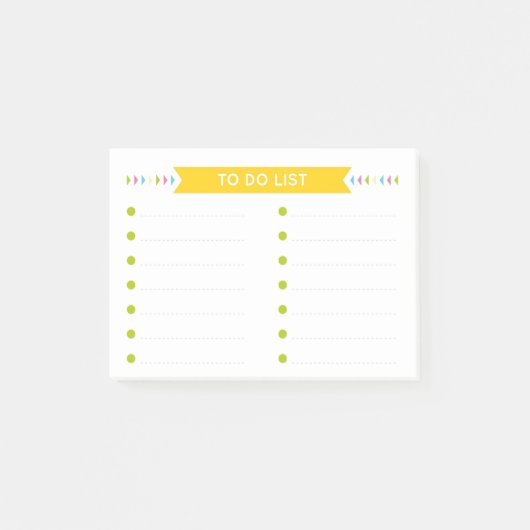Helle Fröhliche To-Do-Liste Post-it Klebezettel (Vorderseite)