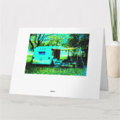 Helle fröhliche Vintag Camper Happy Birthday Card Karte (Rückseite)