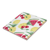 Helle Früchte und Beeren auf weiß. Fliese (Seite)