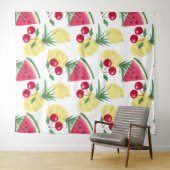Helle Früchte und Beeren auf weiß. Wandteppich (Beispiel (Horizontal))